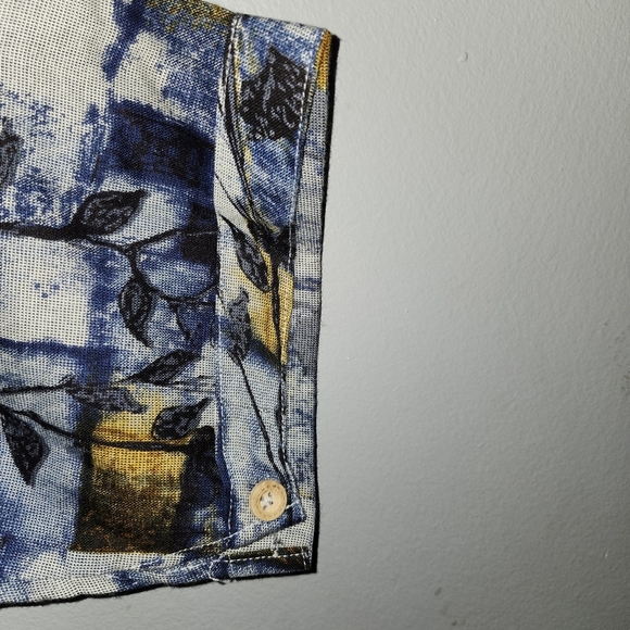 Color women's shirt dress size 4XL blue multi color patchwork - Picture 5 of 6